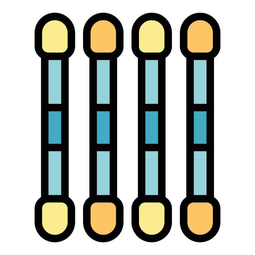 Pick swab icon vector flat