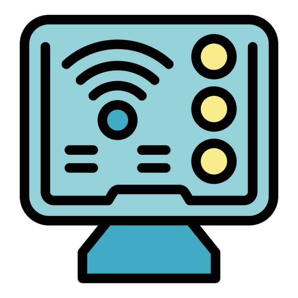 Wifi data food icon vector flat