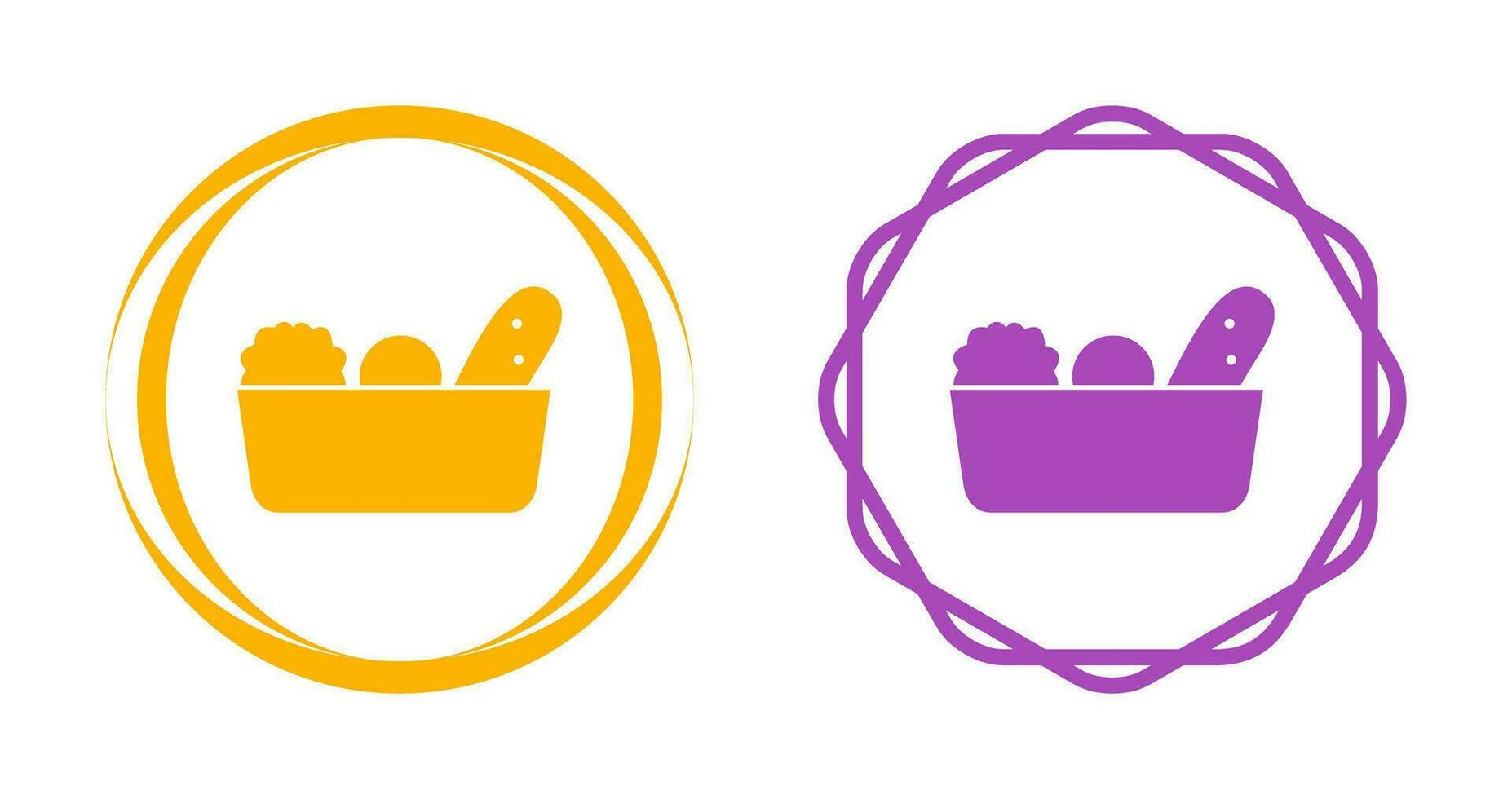 Vegetable Basket Vector Icon