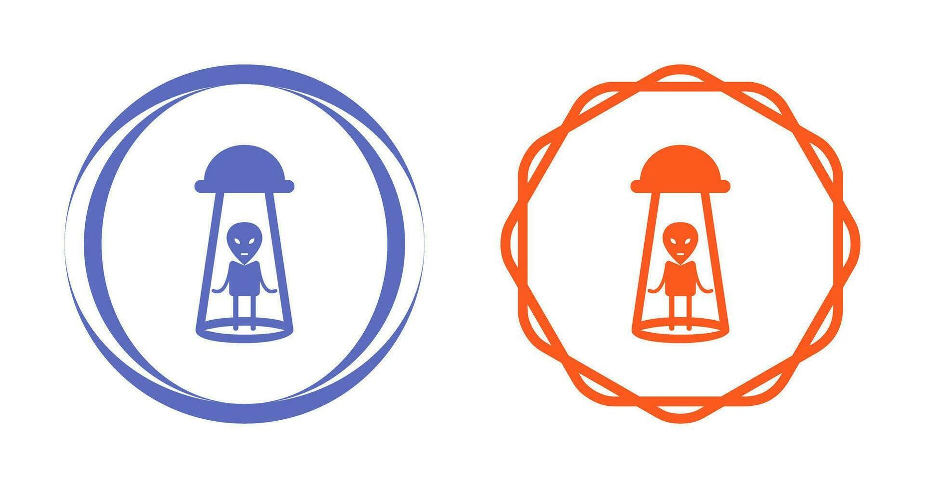 Alien Abduction Vector Icon