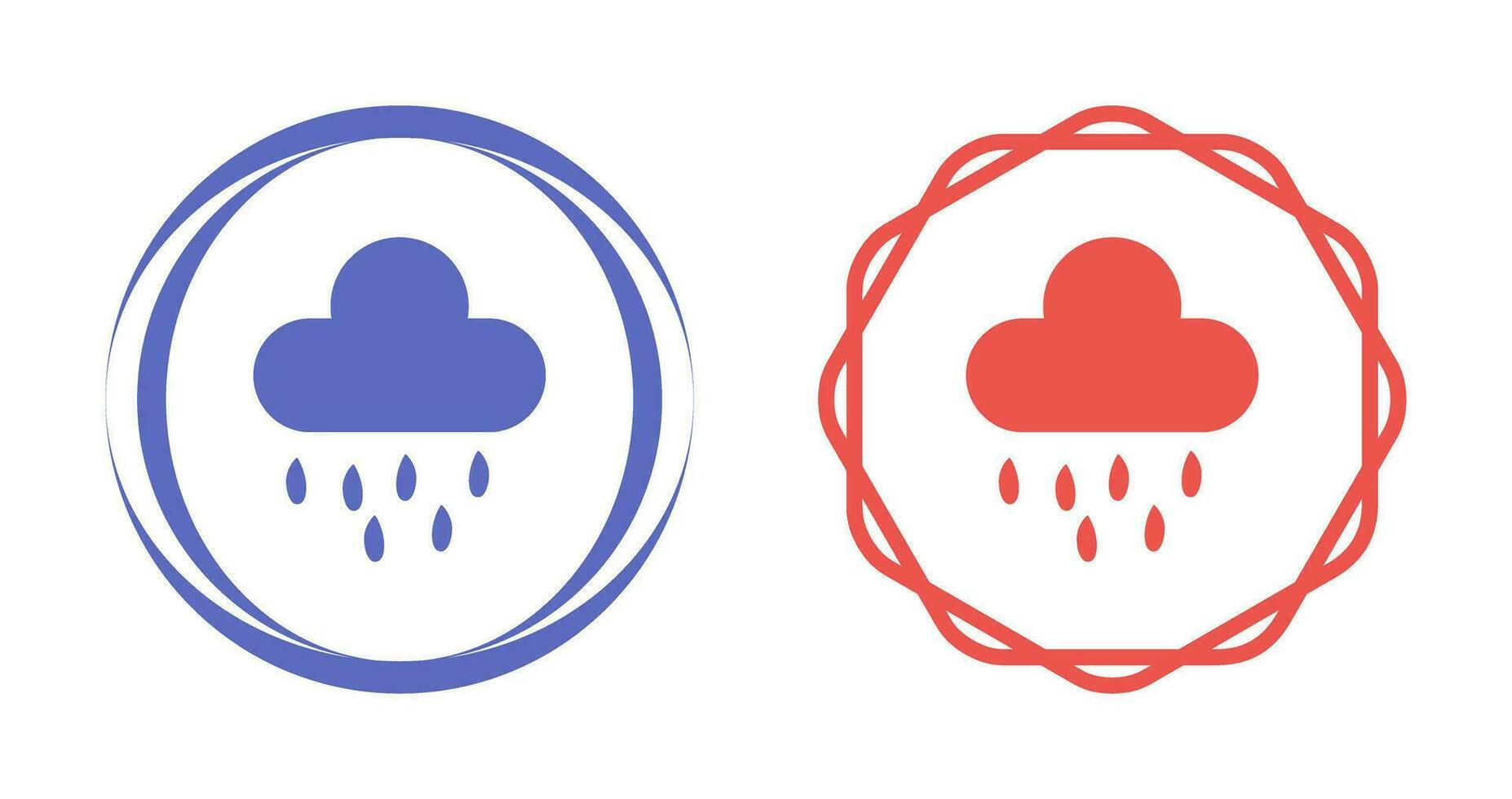 icono de vector de nube de lluvia