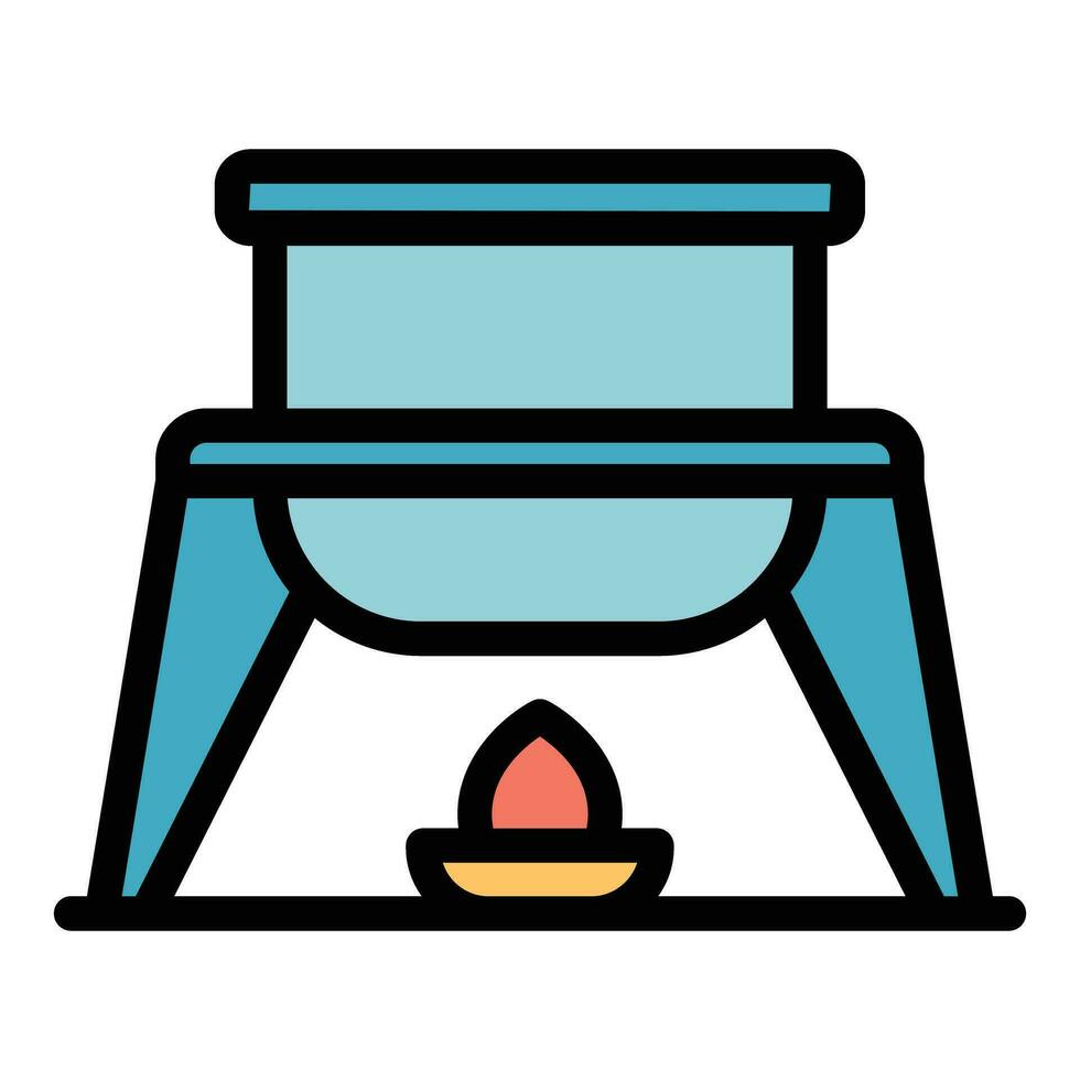Fondue icon vector flat