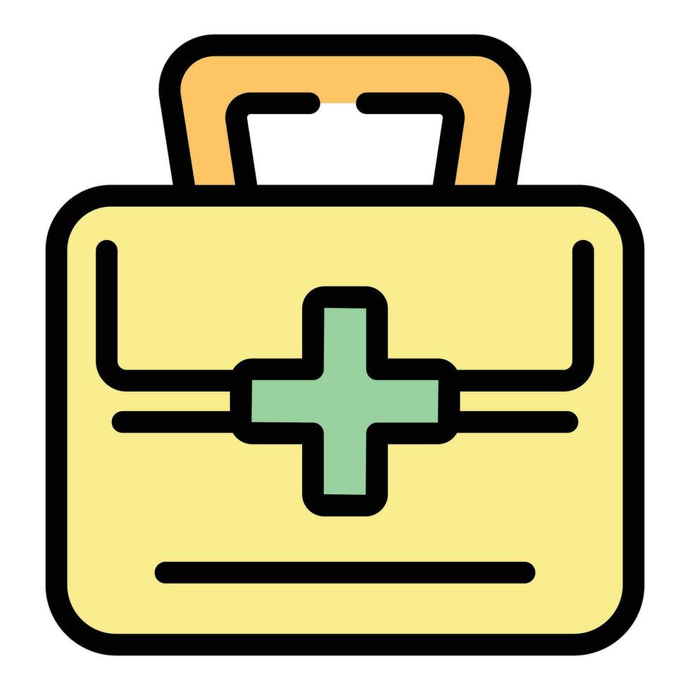 First aid kit icon vector flat