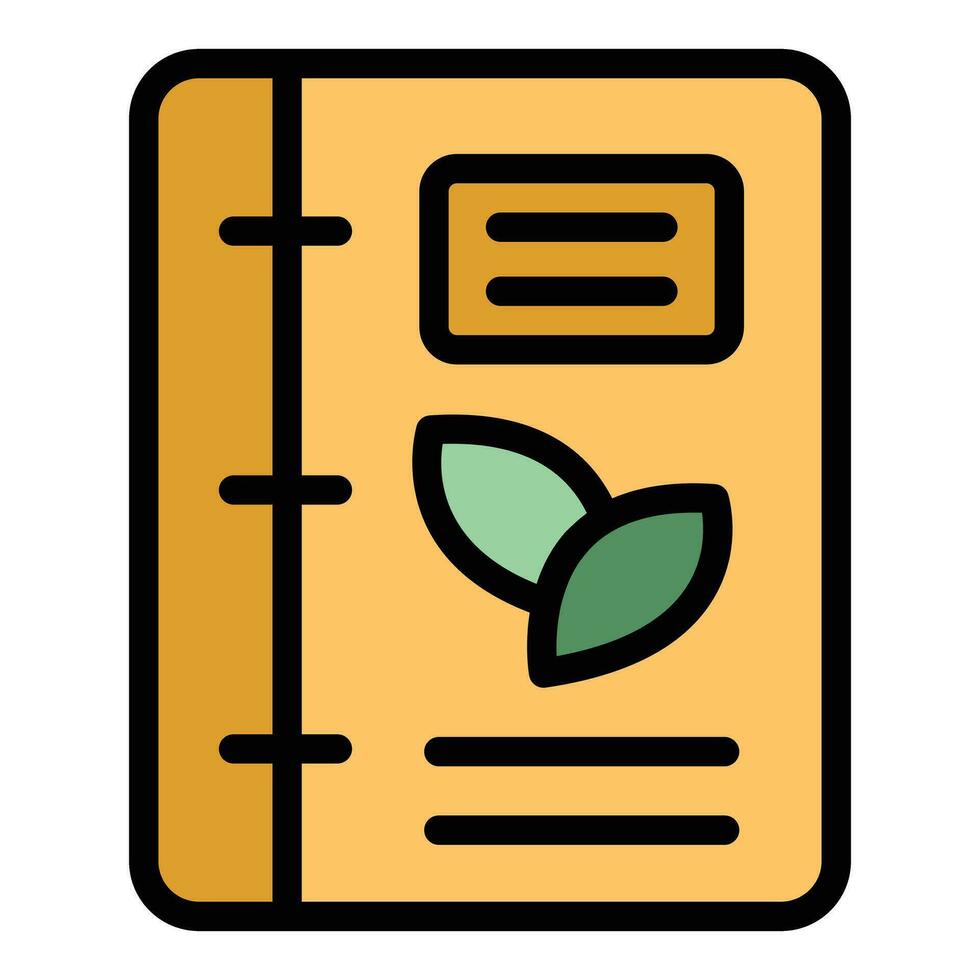 Recipe book icon vector flat