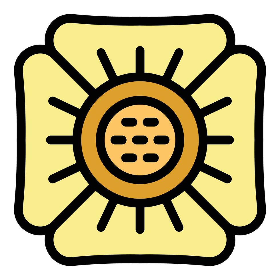 Malaysia rafflesia icon vector flat
