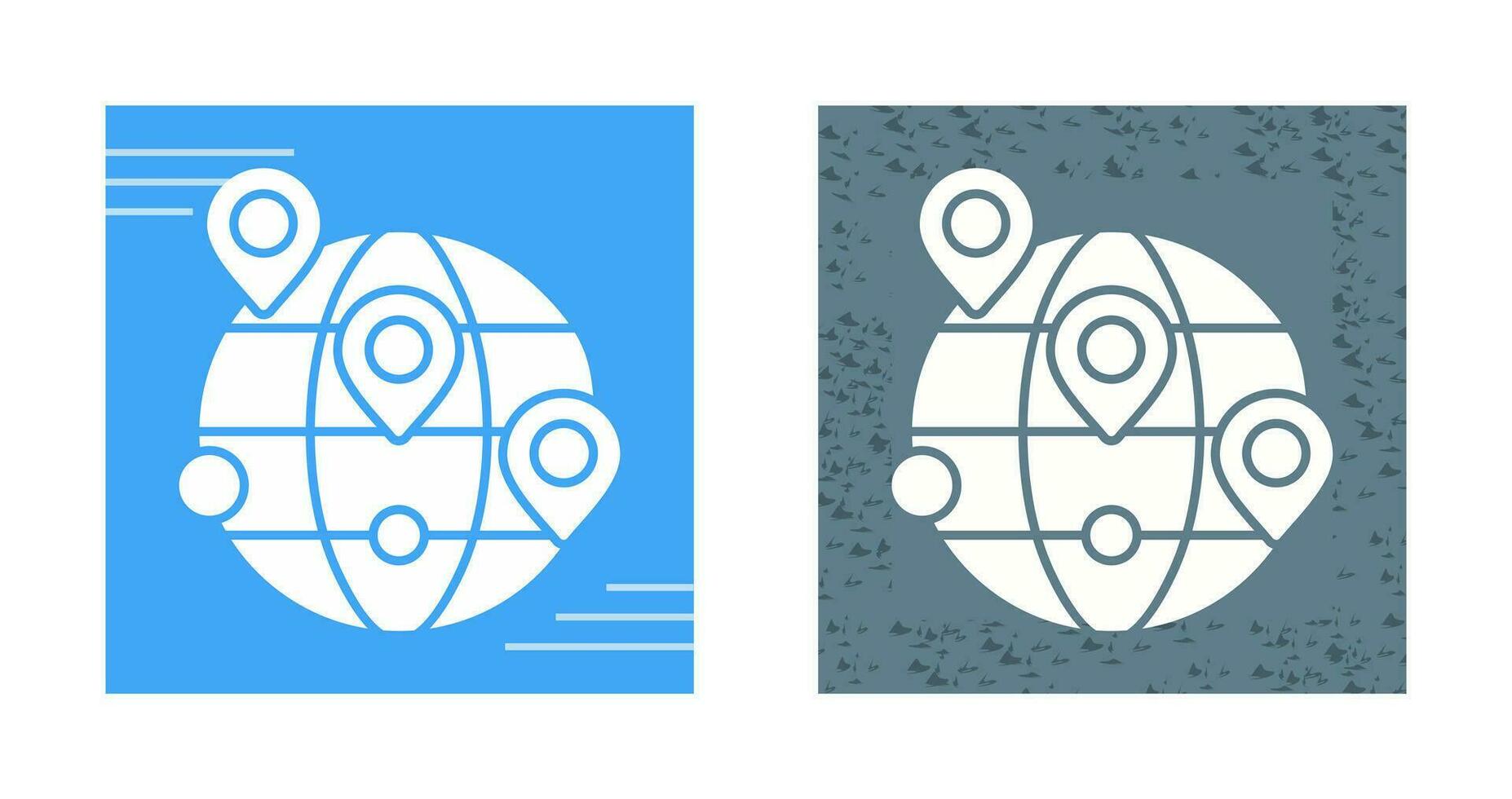 icono de vector de ubicación en todo el mundo