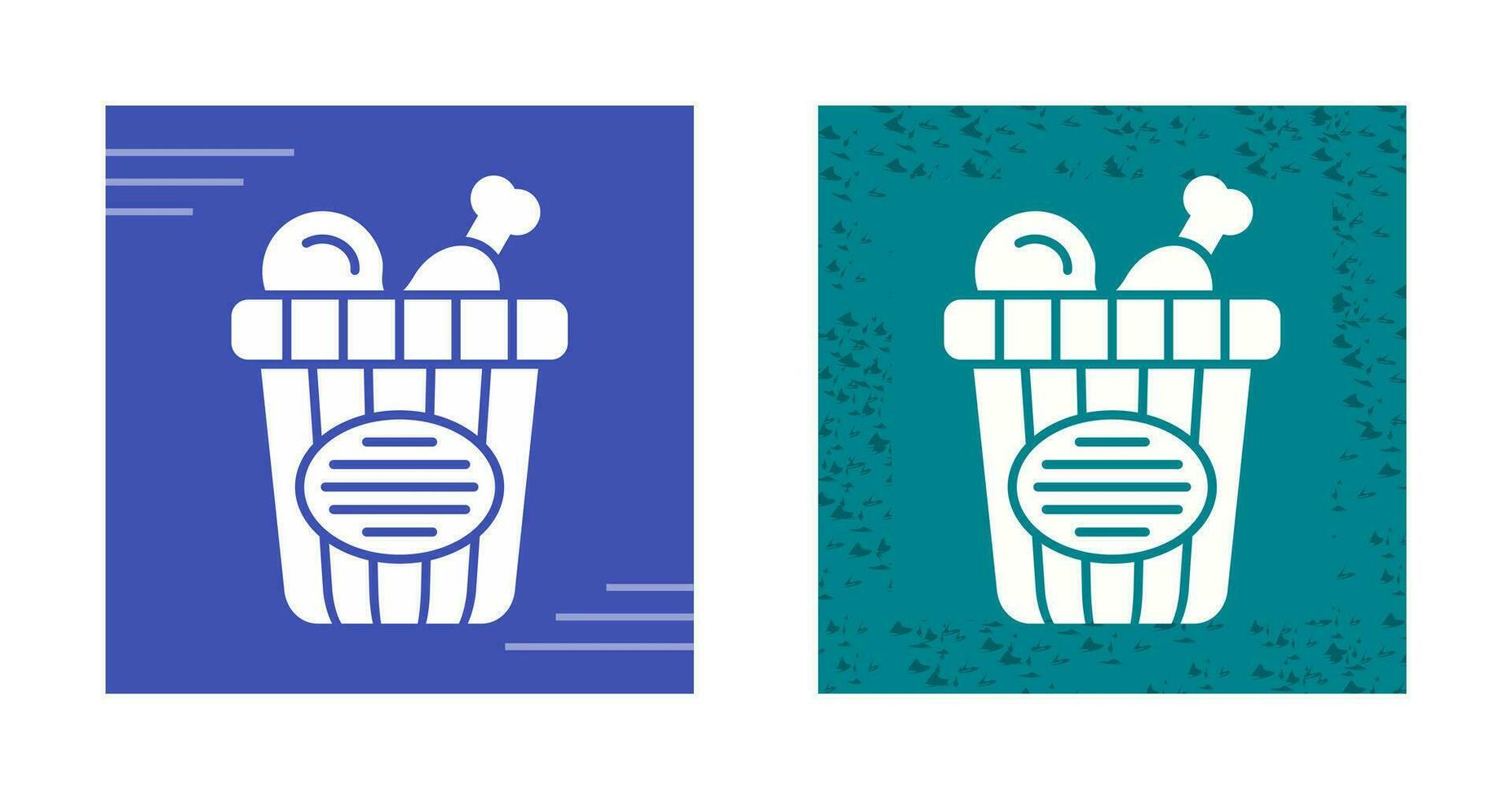 Chicken Bucket Vector Icon