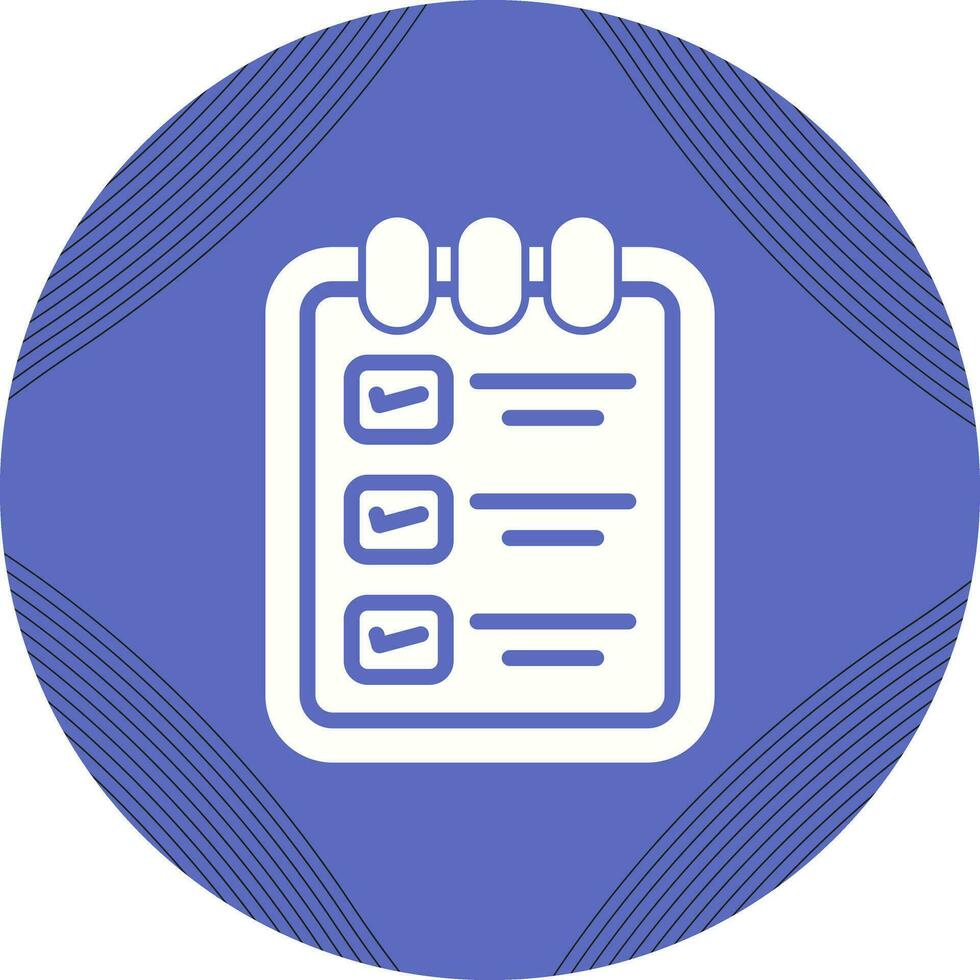 Memo pad with checklist Vector Icon