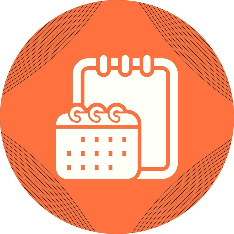 Memo pad with calendar Vector Icon