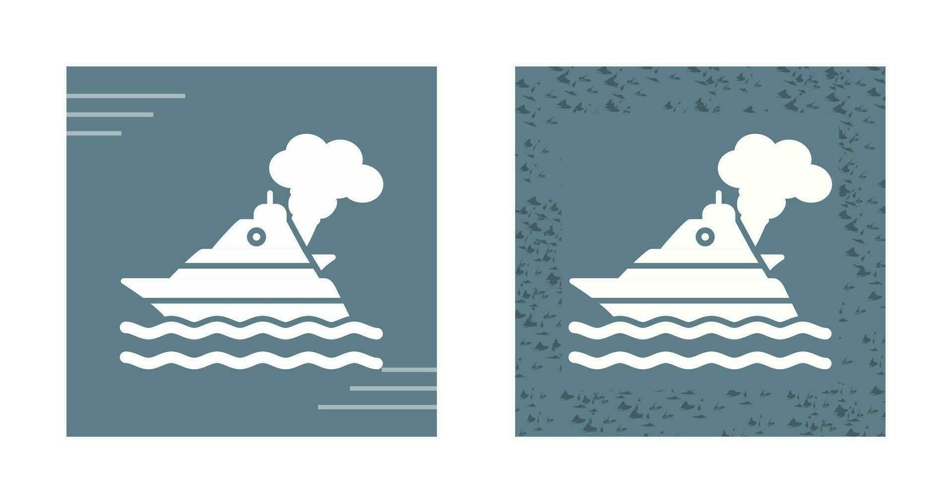 icono de vector de contaminación de barco