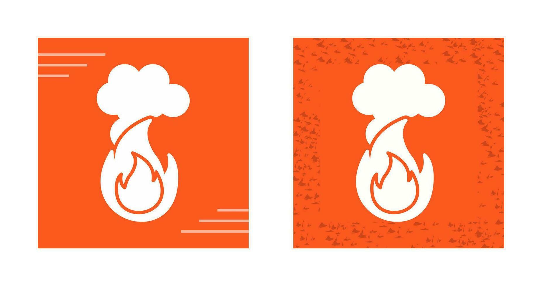 icono de vector de contaminación de fuego