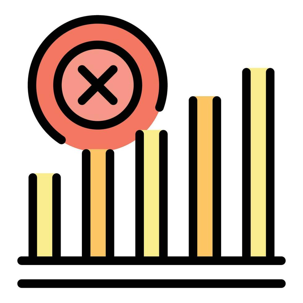 Lost signal icon vector flat