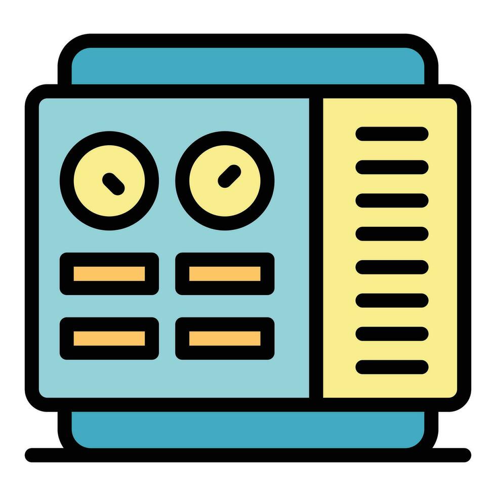 Large generator icon vector flat