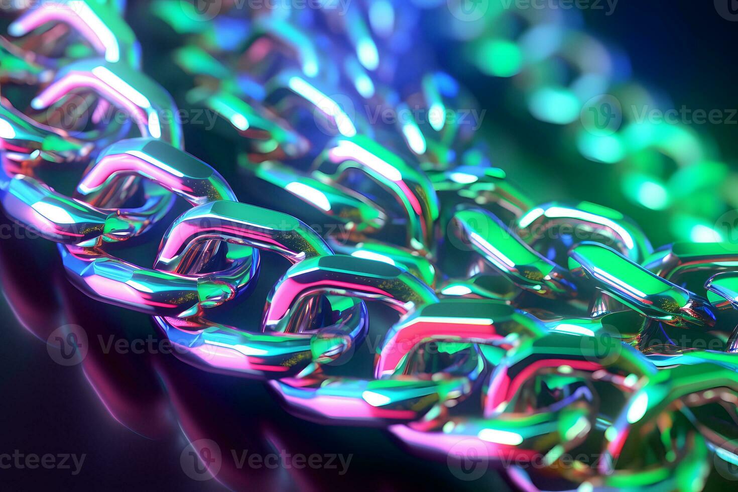 holographic vibrant chain background AI Generated photo