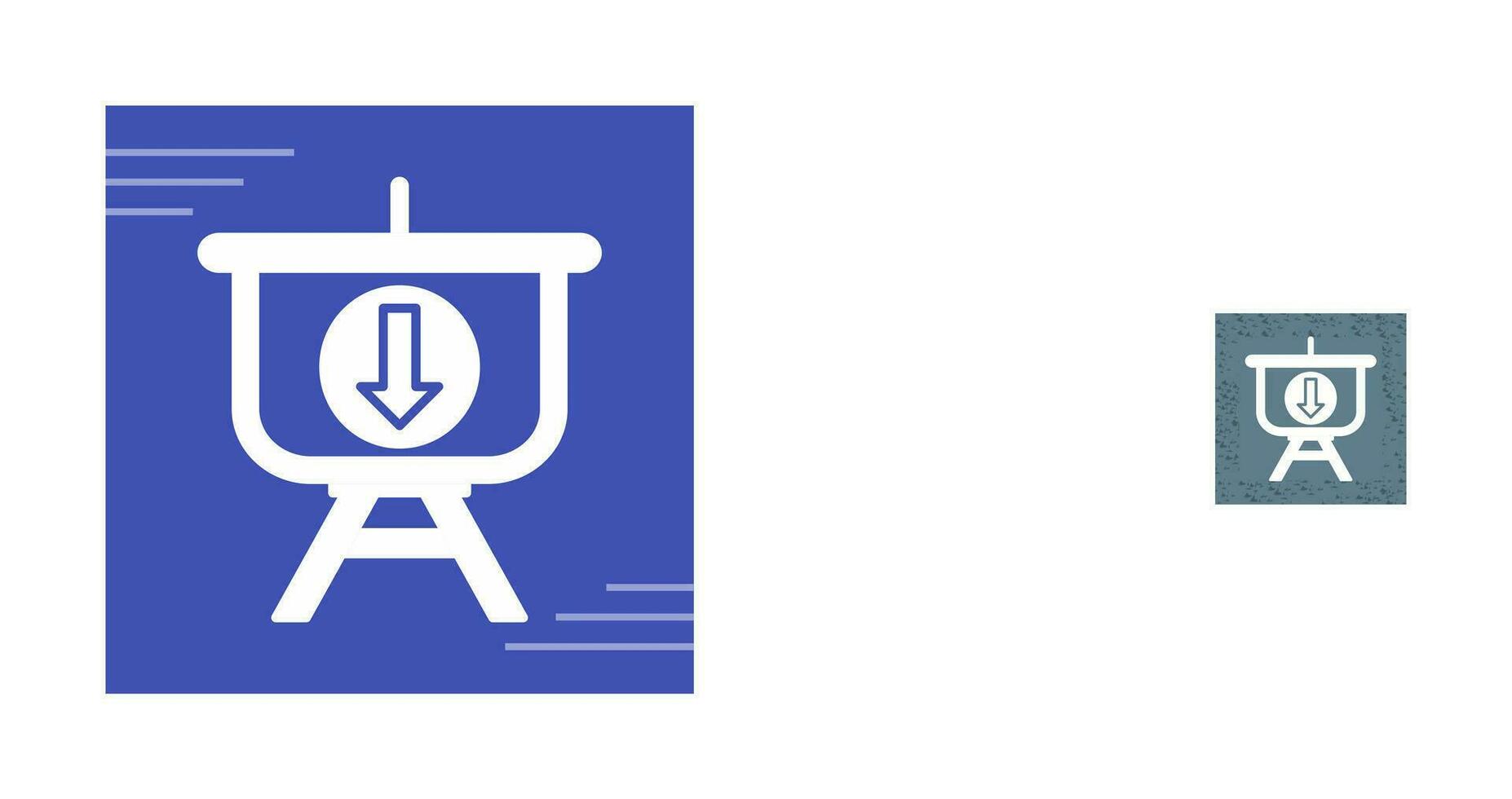Downloading Presentation Vector Icon