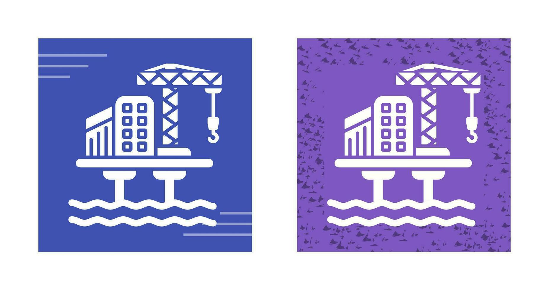 Oil Platform Vector Icon