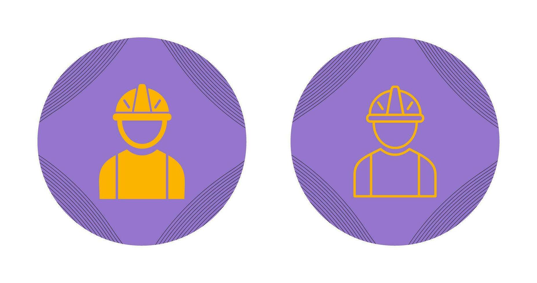 icono de vector de trabajador de construcción