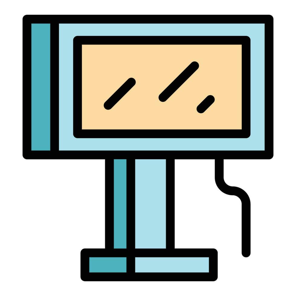 Cash register icon vector flat