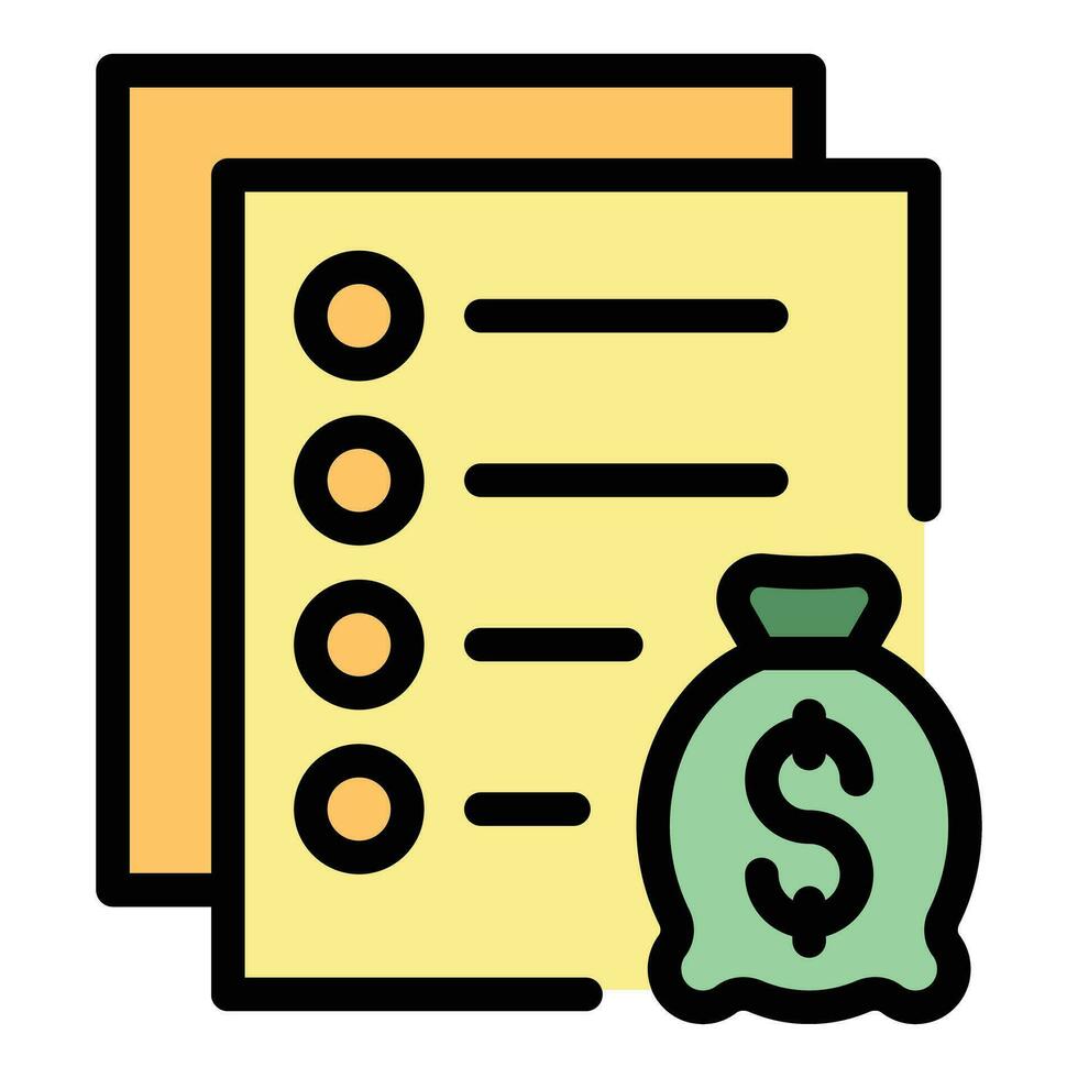 Finance money bag icon vector flat