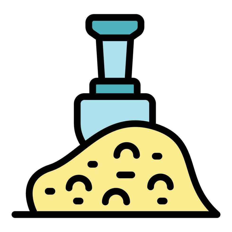 Miner dig icon vector flat