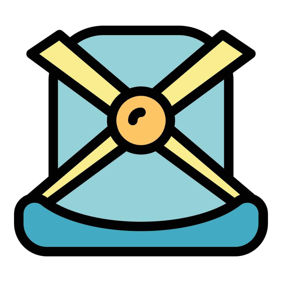 Cross seat belt icon vector flat