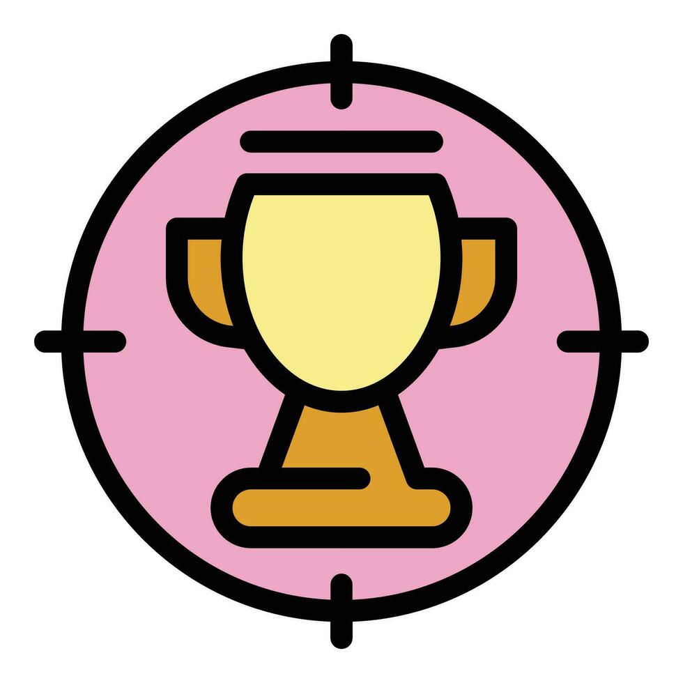 Cup target icon vector flat