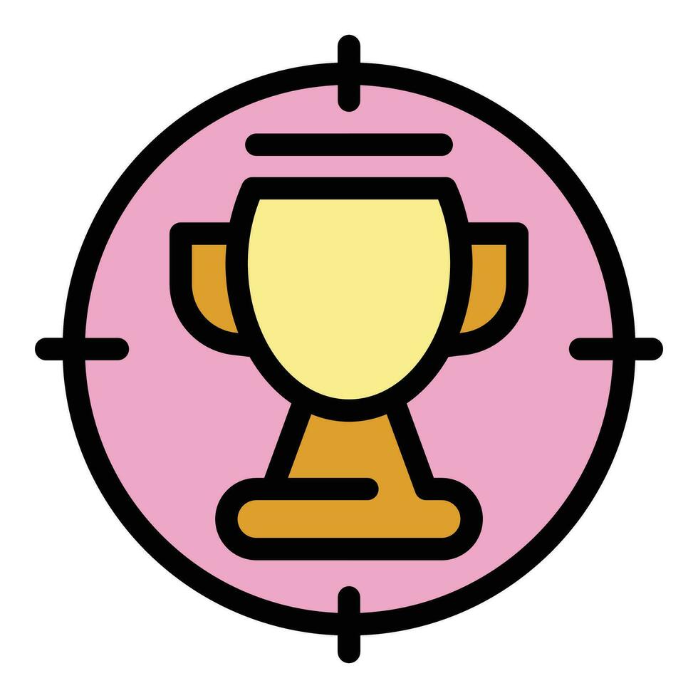 Cup target icon vector flat