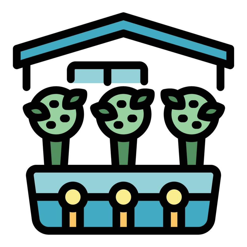 Tree flower pot icon vector flat