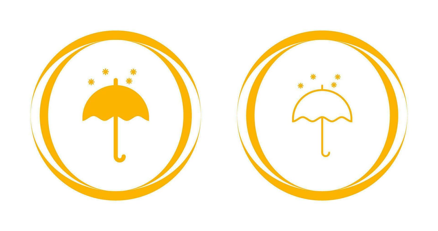 Umbrella with Snow Vector Icon