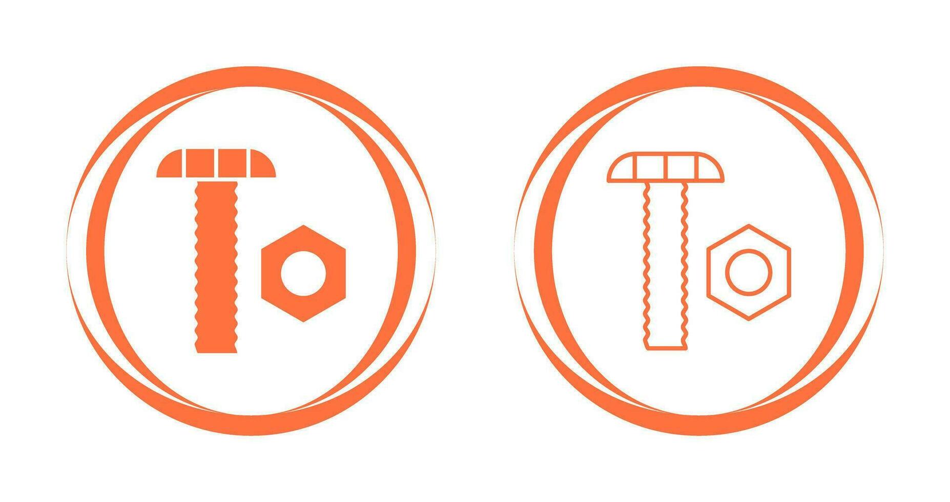 Nut and Bolt Vector Icon