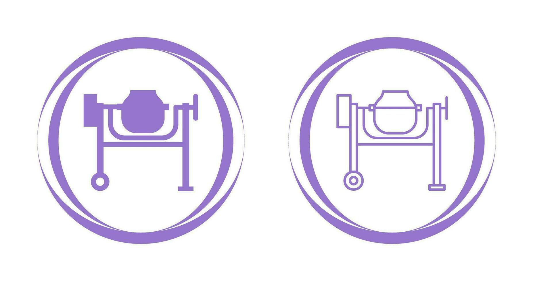 Cement Mixing Vector Icon