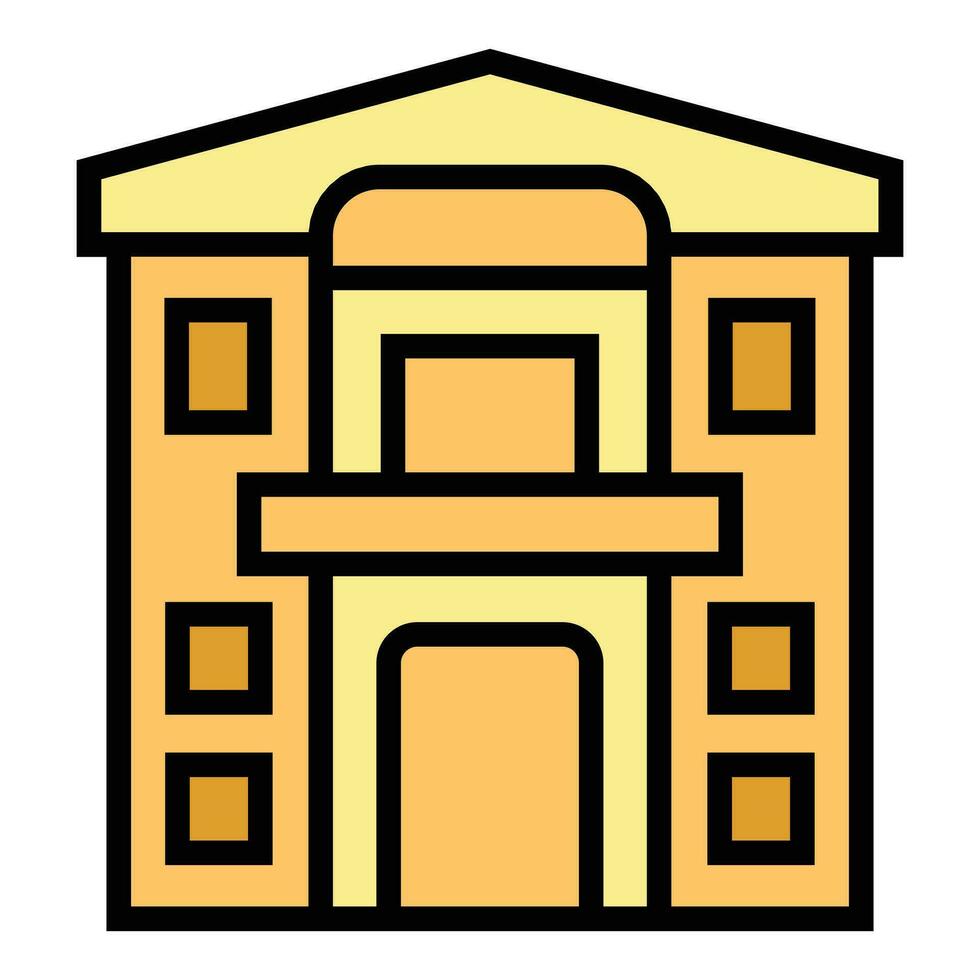 Manor house icon vector flat