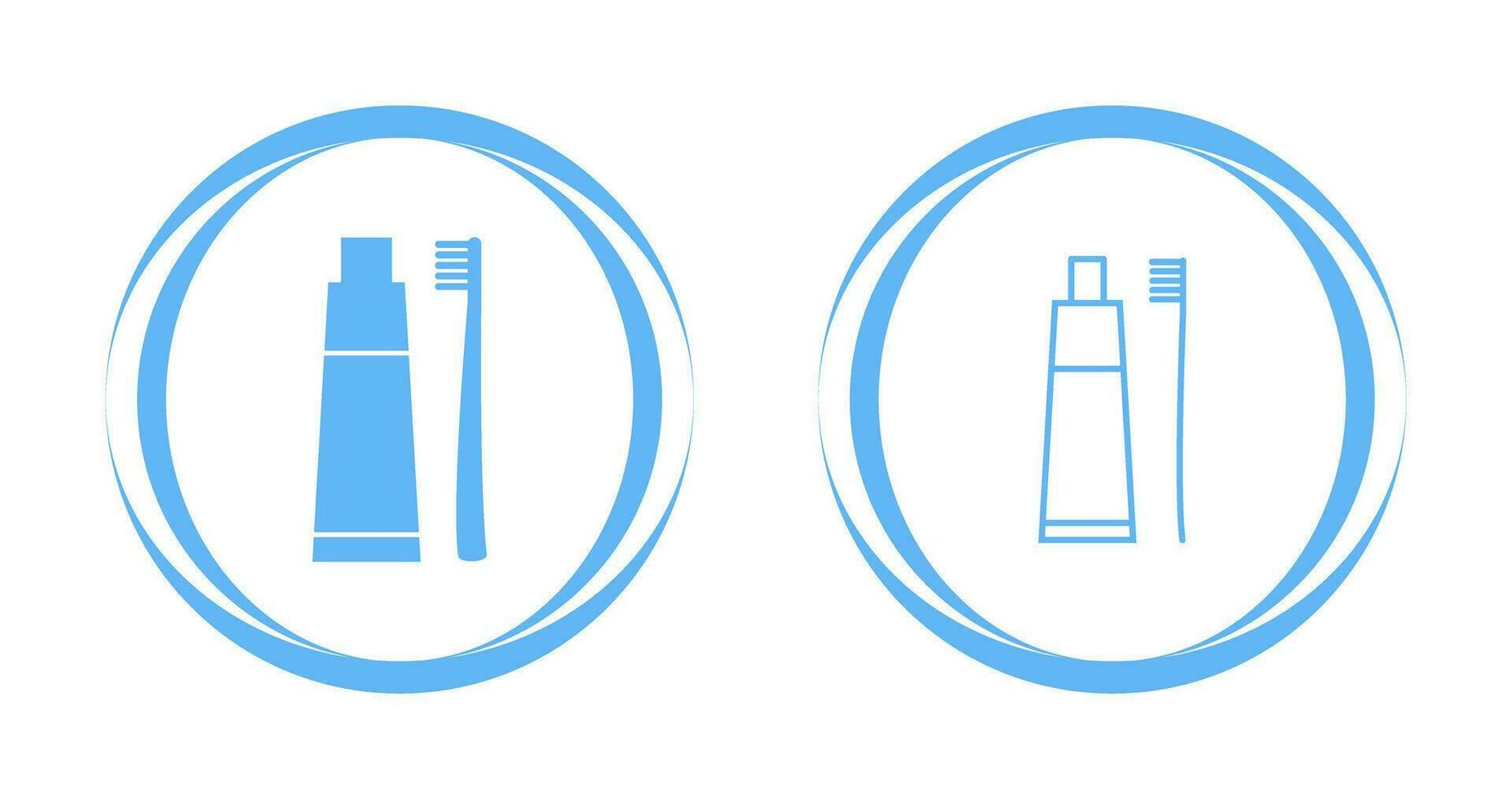 Toothbrush and Toothpaste Vector Icon