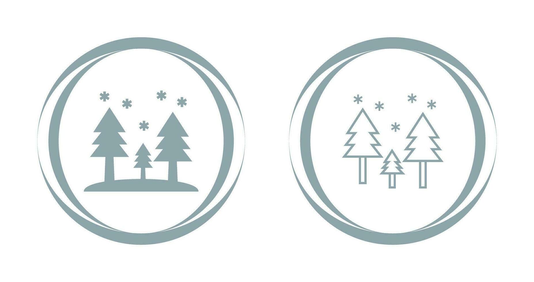 Snowing in trees Vector Icon