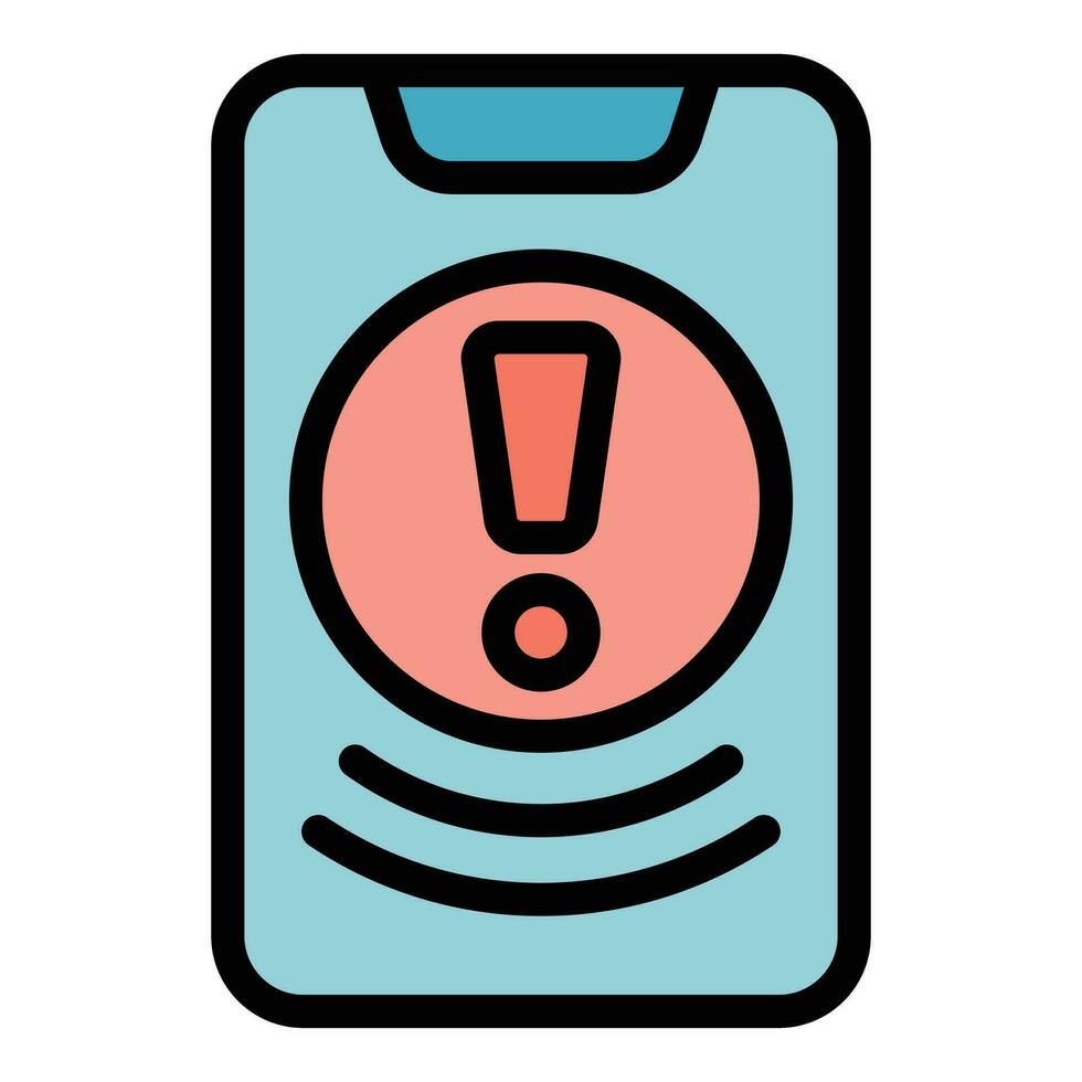 Phone siren icon vector flat