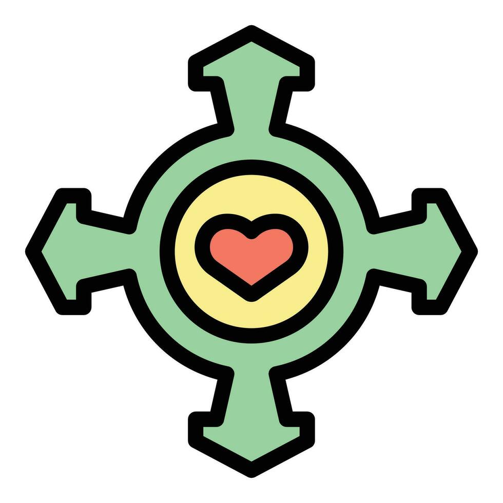 Charity direction icon vector flat