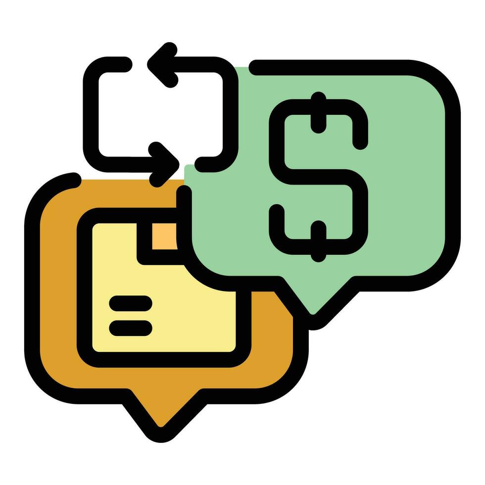 Return box chat icon vector flat