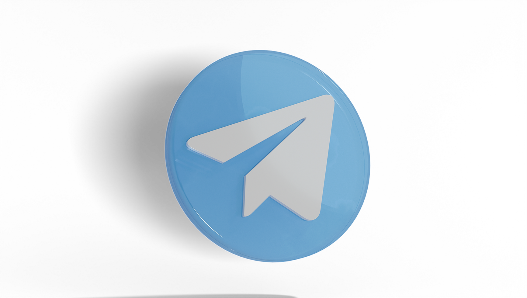 Telegram 3D logo Png