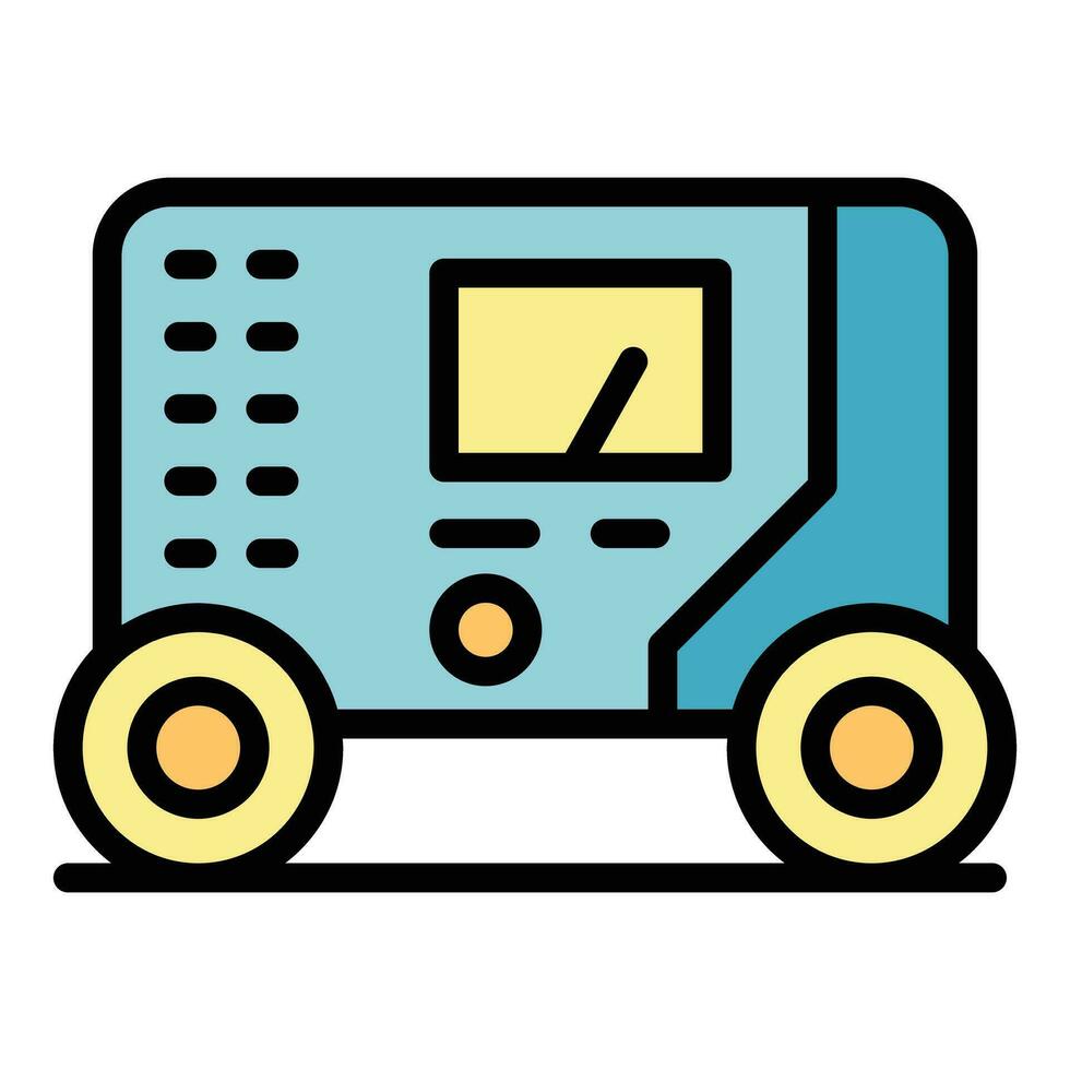 Gasoline generator icon vector flat