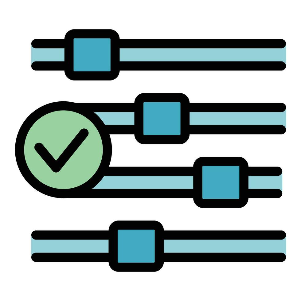 Equalizer key point icon vector flat