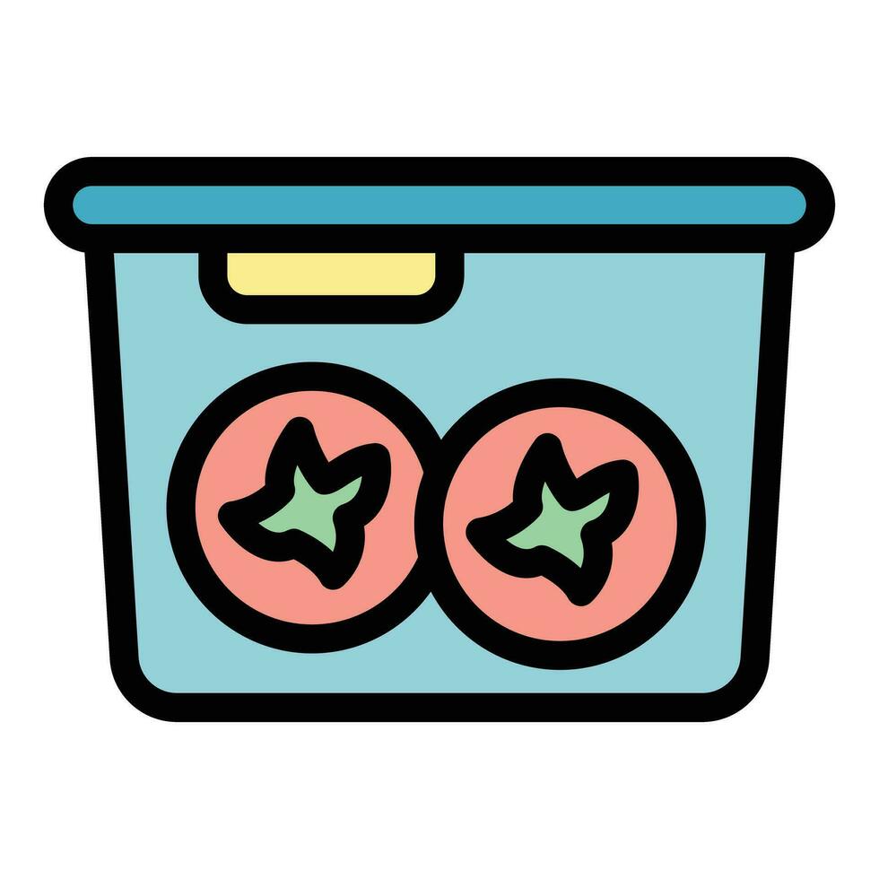 Food box icon vector flat