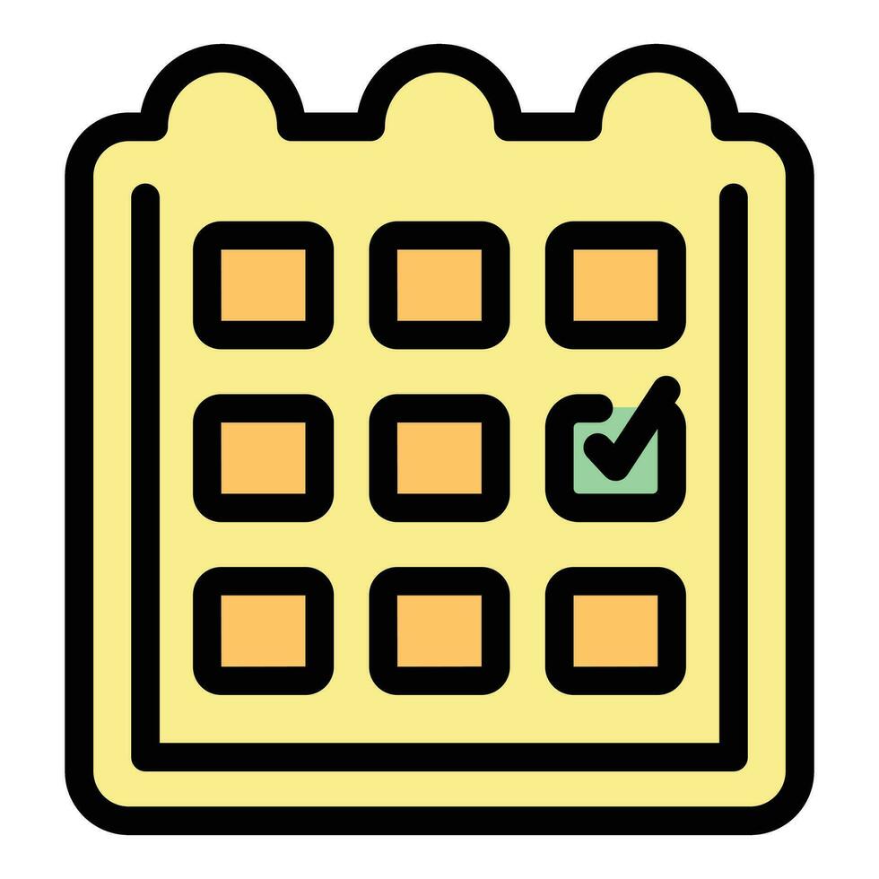 Calendar course icon vector flat