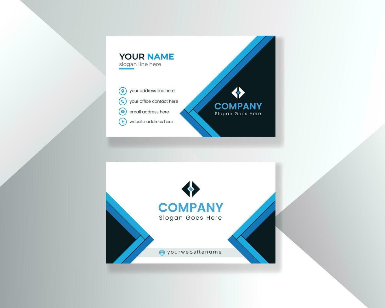 Modern business card template, Creative And Clean Business Card Design Template, Visiting Card. vector