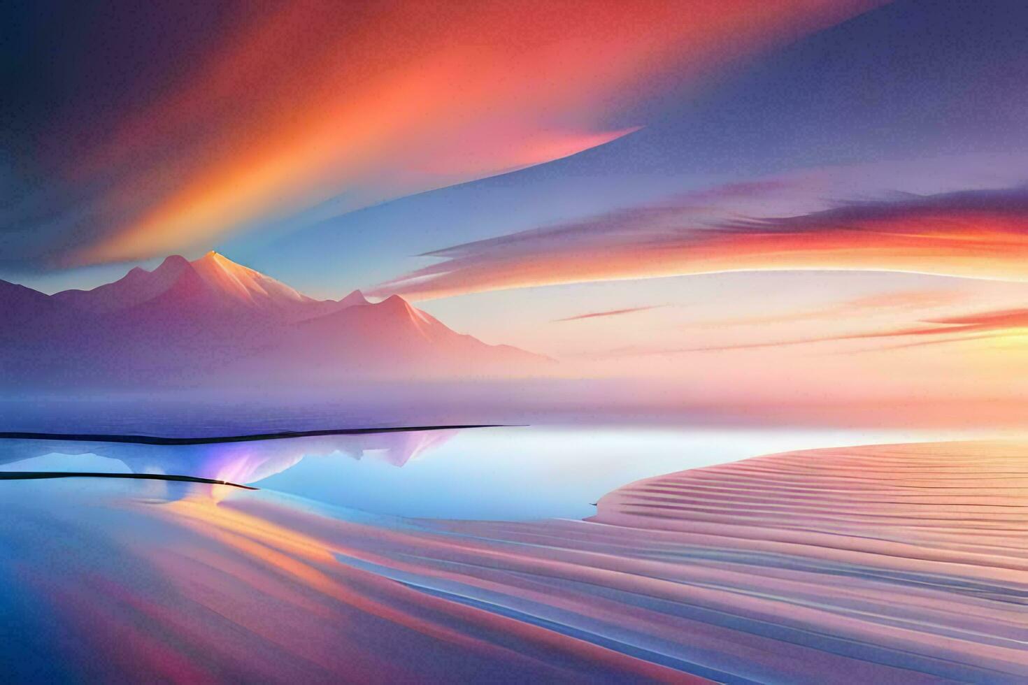 beautiful colorful scenery ai generative photo