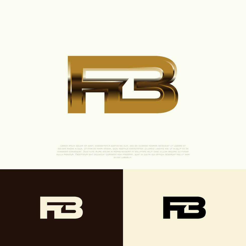 FB Initial Modern Logo Exclusive Template for Brand Identity vector