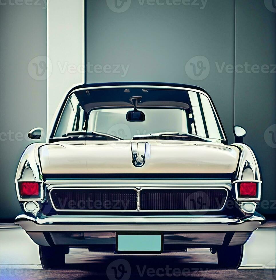 Ai generated modern old model fashionable car. photo