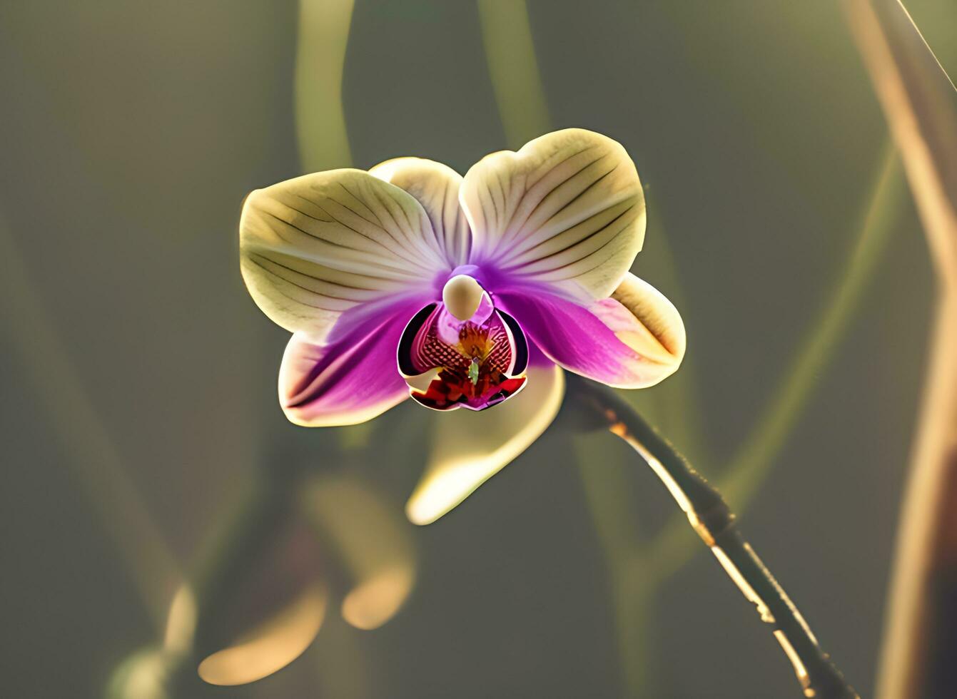 View of colorful beauty of flower plants by ai generated photo