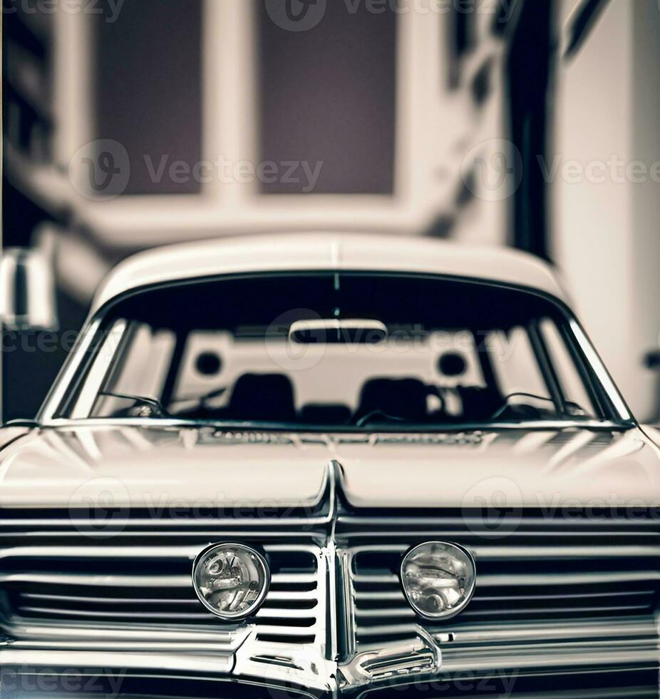 Ai generated modern old model fashionable car. photo