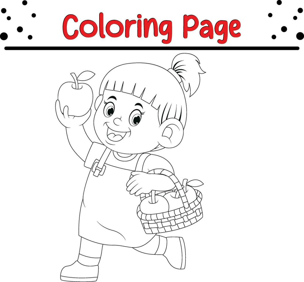 linda dibujos animados colorante página ilustración vector. para niños colorante libro. vector