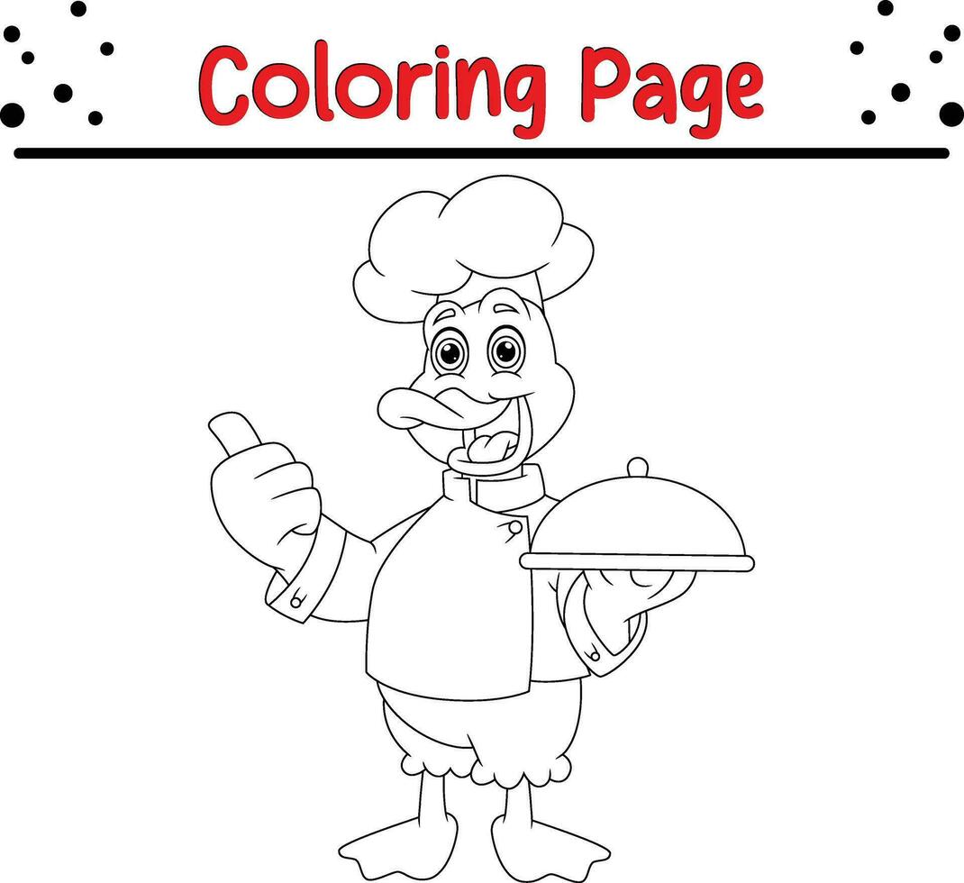 Happy Thanksgiving day carton character coloring page. Vector black and white thanksgiving coloring book.